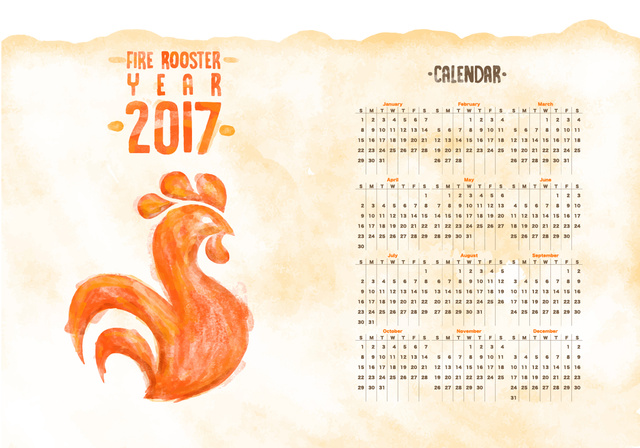 Календарь на год петуха 2017