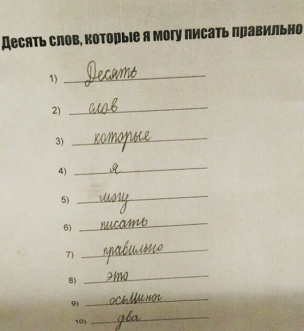 Перлы от школьников