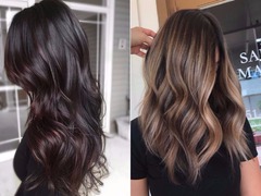 Окрашивание волос для брюнеток летом