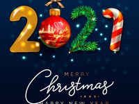 Красивые открытки на Новый год и Рождество 2021