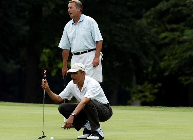 Обама грає у гольф