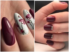 Маникюр бордо