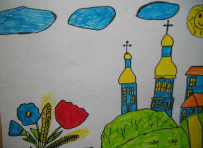 Дитячі малюнки на День соборності