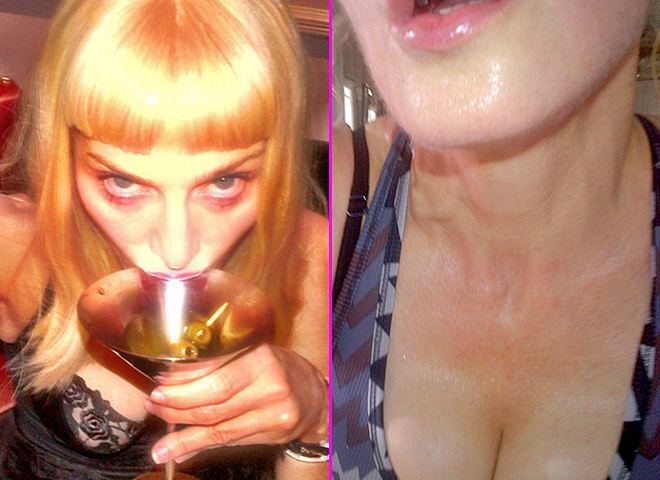 Мадонна показала грудь