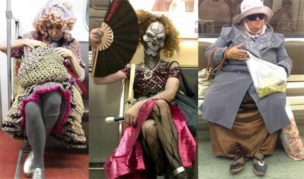 Модники и модницы в метро