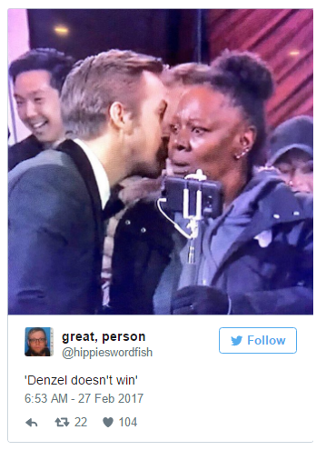 Райан Гослинг Оскар 2017 (соцсеть)