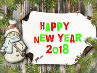 Милые открытки на Новый год 2018