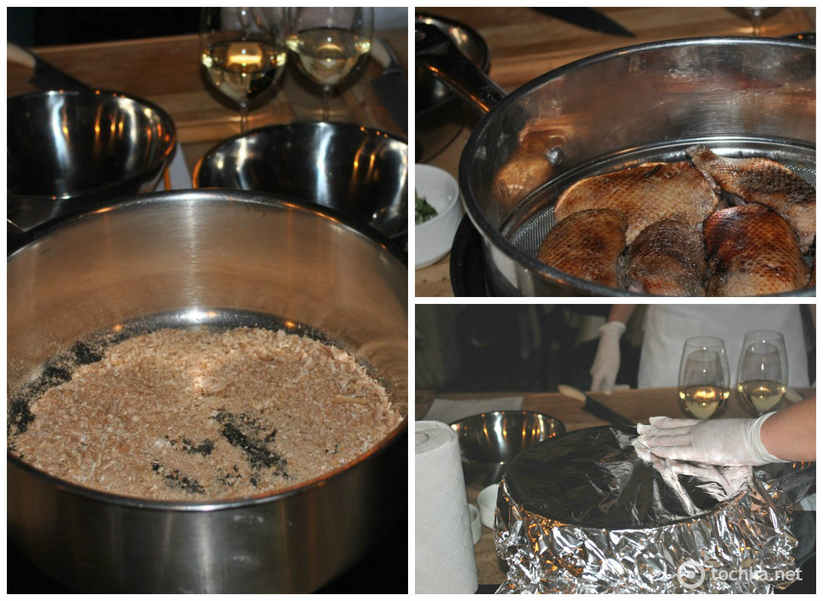 Как приготовить утку - Салат из копченой утки с манго и медово-горчичным соусом