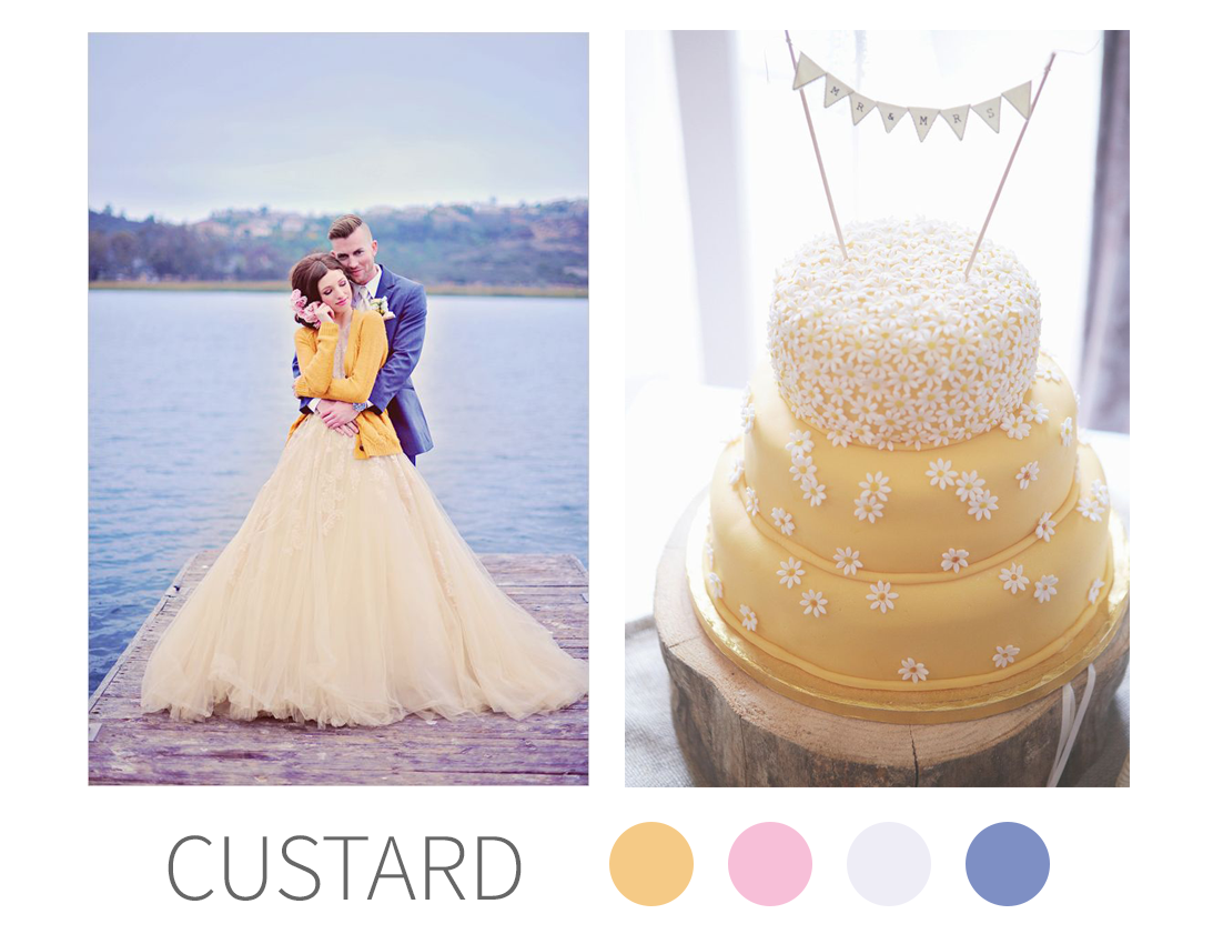 Модні весільні відтінки: custard