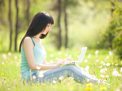 работа, ноутбук, лето, фриланс