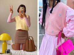 Как модно носить вязаный жилет весною 2021