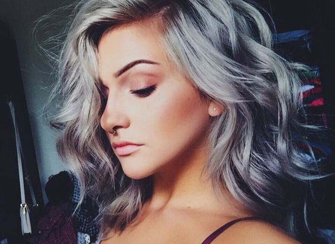 Сіре омбре - модне фарбування волосся осені 2016