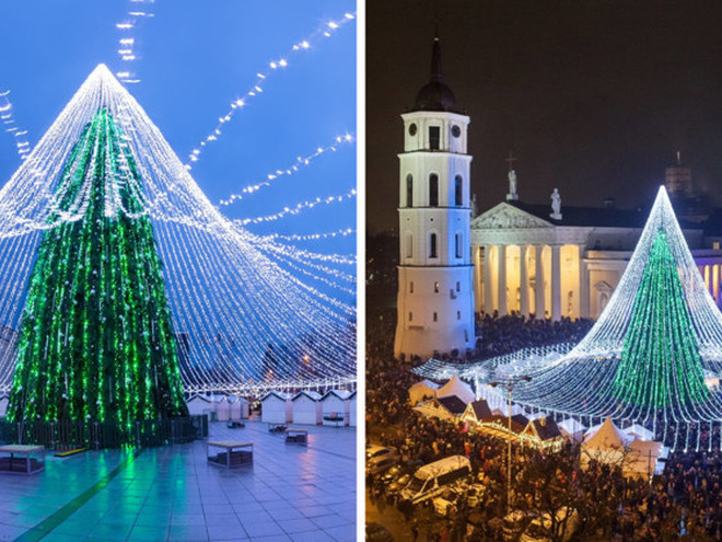 Найкрасивіша новорічна ялинка встановлена у Вільнюсі