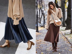 Как носить плиссированную юбку