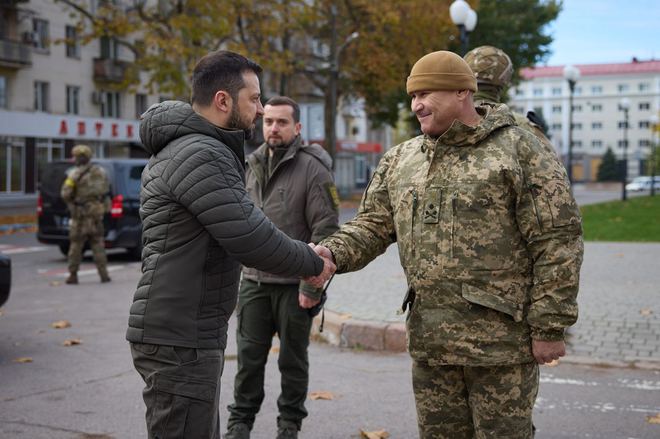 Володимир Зеленський у звільненому Херсоні
