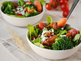 Салат с запечённой морковью и брынзой Салат с запечённой морковью и брынзой