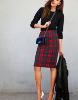 Тренд - спідниця в клітку (фото)