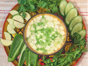 Сырая окрошка Сырая окрошка