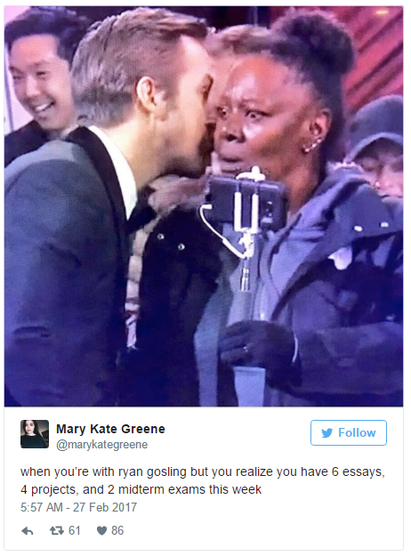 Райан Гослинг Оскар 2017 (соцсеть)