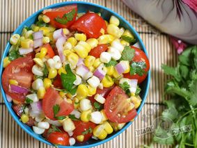 САЛАТ С ЖАРЕНОЙ КУКУРУЗОЙ САЛАТ С ЖАРЕНОЙ КУКУРУЗОЙ