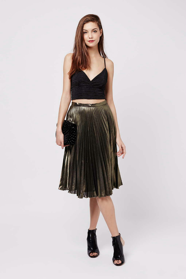 Спідниці кольору металік