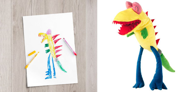 Игрушки от IKEA по детским эскизам