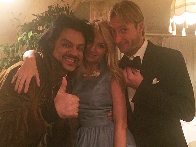 Яна Рудковская, Филипп Киркоров и Евгений Плющенко