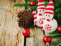 Снеговики и шишки