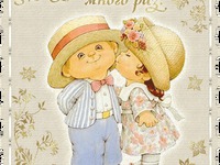 Романтичная открытка-поцелуйчик