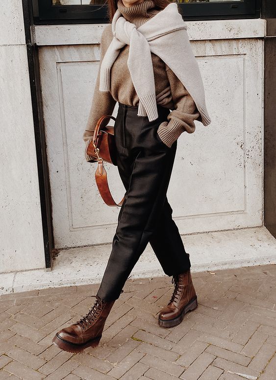 С чем носить свитер под горло осень-зима 2020/21