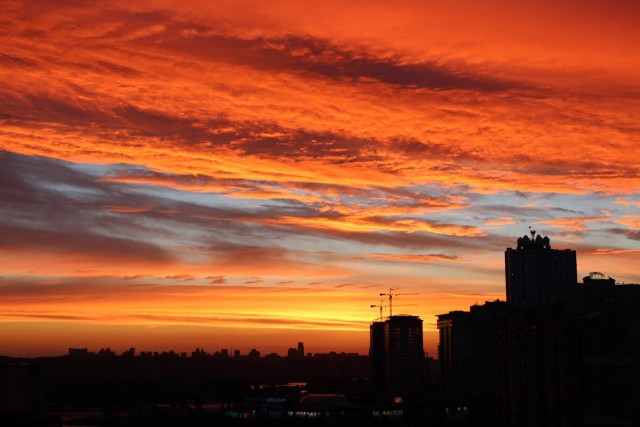 Закат в Киеве