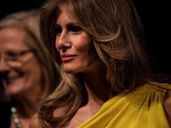 Мелания Трамп в платье от Christian Dior