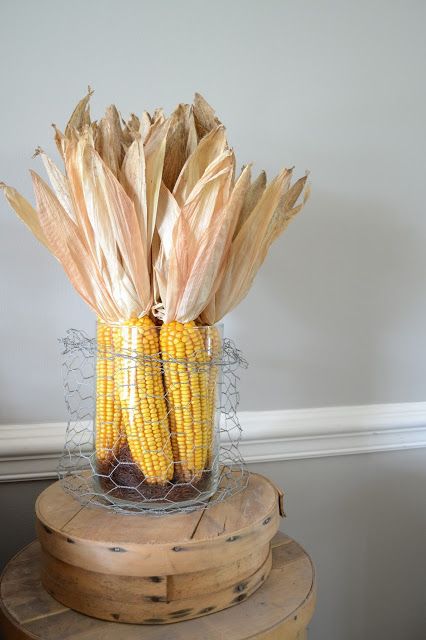 Осенний декор из кукурузы