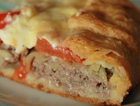 Открытый мясной пирог Открытый мясной пирог