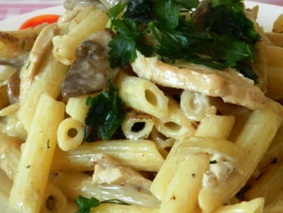 Паста с курицей и грибами Паста с курицей и грибами