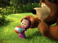 Обои на рабочий стол "Маша и медведь"