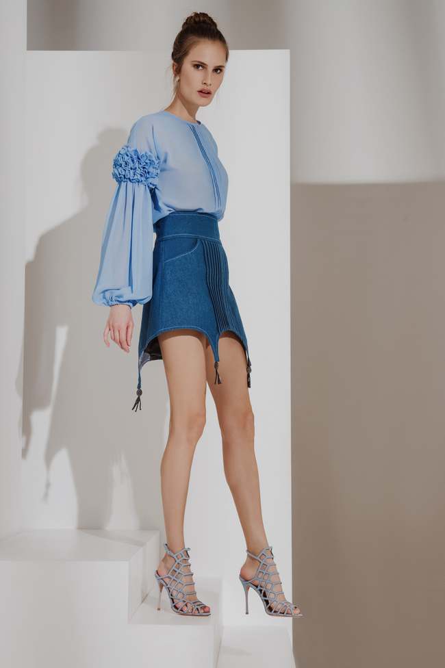 Алла Костромичева в лукбуке бренда ELENA GURANDA