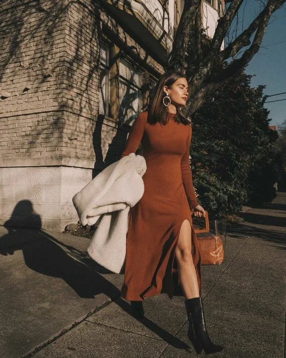 Трикотажное платье — тренд осень-зима 2020/21