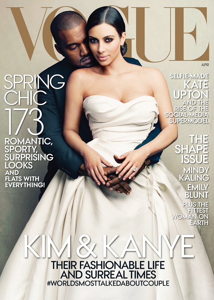 Кім Кардашьян і Каньє Вест на обкладинці Vogue