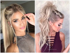 Зачіска на осінь: високий хвіст