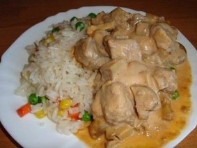 Мясо в сырном соусе Мясо в сырном соусе