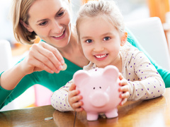 Дети, мама и ребенок, копилка, семейный бюджет, деньги, карманные деньги, экономия