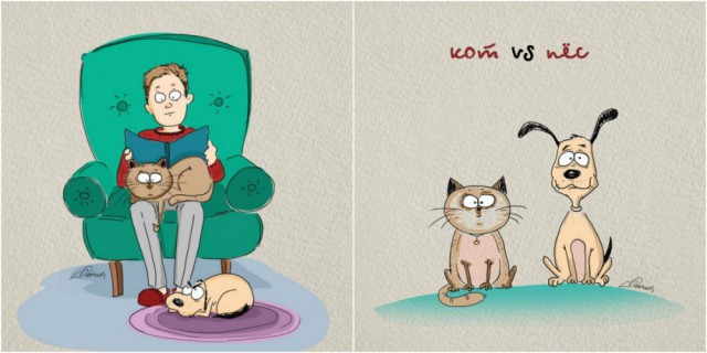 Комикс про жизнь котов и собак