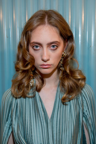 Макияж на Неделе моды в Нью-Йорке: персиковые тени