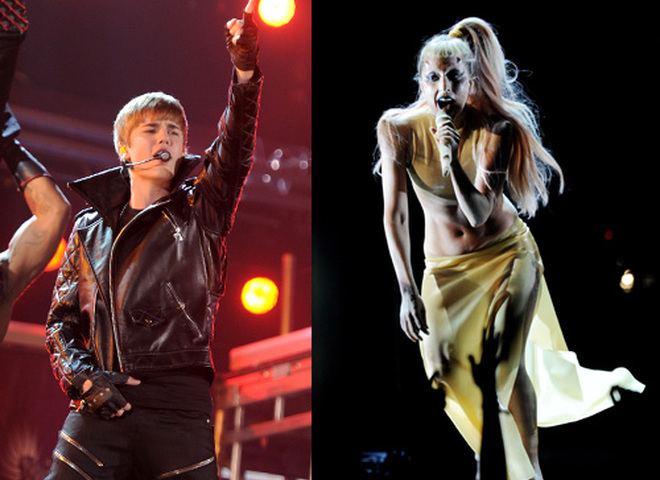 Гага и Бибер 