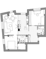 Брутальность и минимал в харьковской квартире