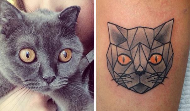 Мимишные татуировки с котиками
