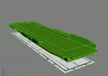 Анимации 3D модели вагон-платформы серии 13-Н451  