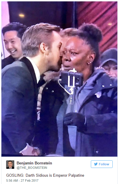 Райан Гослинг Оскар 2017 (соцсеть)