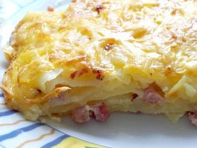 Картофельная запеканка с мясом Картофельная запеканка с мясом